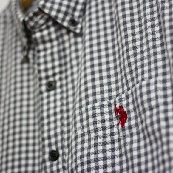 U.S. Polo Assn. Black And White Button Up Casual Shirt - Picture 3 of 4